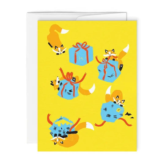 Paperole - Gift Foxes Card