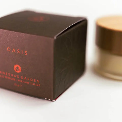 Ganesha's Garden Oasis Solid Perfume in box