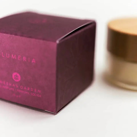 Ganesha's Garden Plumeria Solid Perfume in box