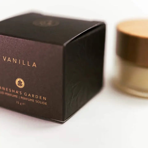 Ganesha's Garden Vanilla Solid Perfume in box