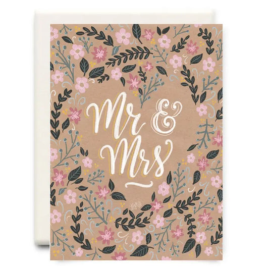 Inkwell Cards - Mr. and Mrs. Wedding Card