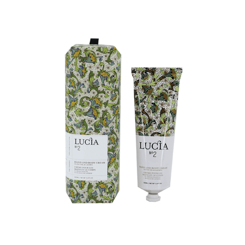  Lucia No.2 hand and body cream with packaging on a white background