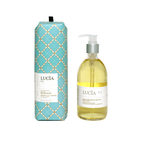Lucia No. 7 Hand Soap – Sea Watercress & Chai Tea, vegan Canadian-made hand soap with clean, spicy scent