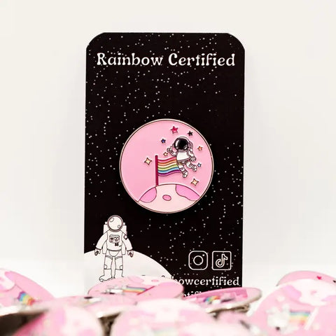 Moon Landing LGBTQ Pride Enamel Pin