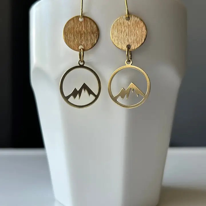 Mountain Vibes Brass Earrings