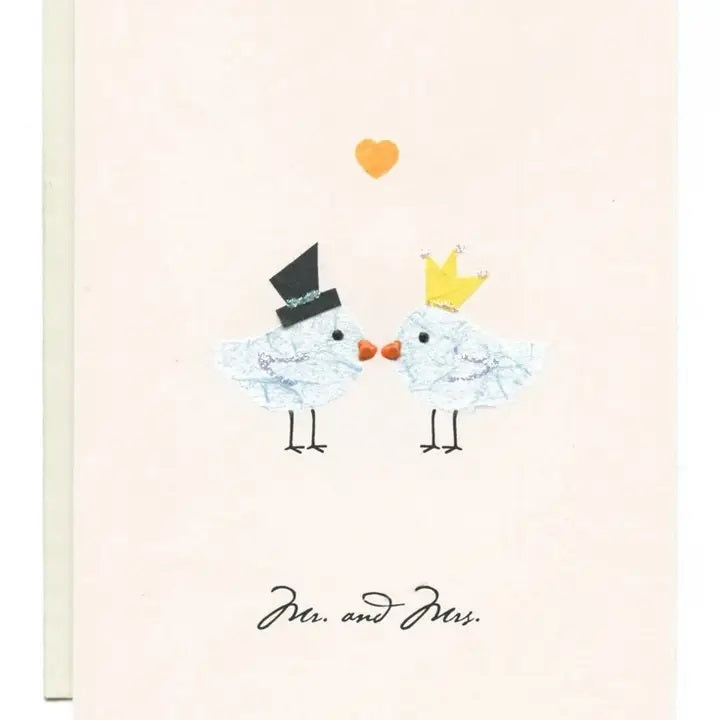 Mr. and Mrs. Bird Wedding Card