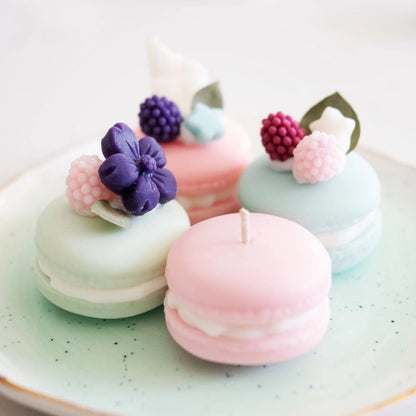 Macaron Dessert Candle Trio