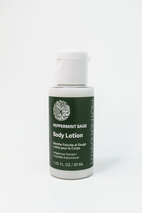 Peppermint Sage lotion with shea butter jojoba and aloe