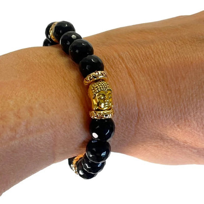 Black Onyx with Buddha head Bracelet