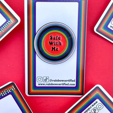 Safe with Me LGBTQ Pin