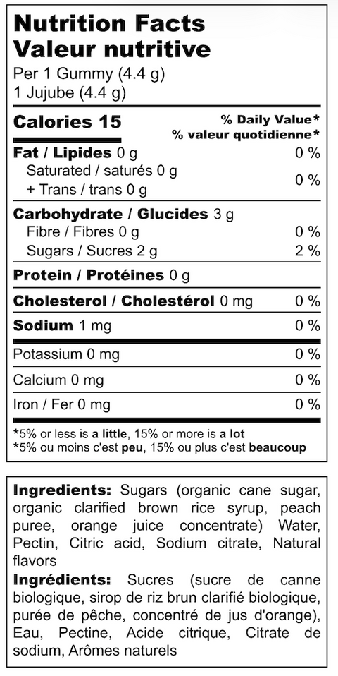 Sour Peach Vegan Gummies