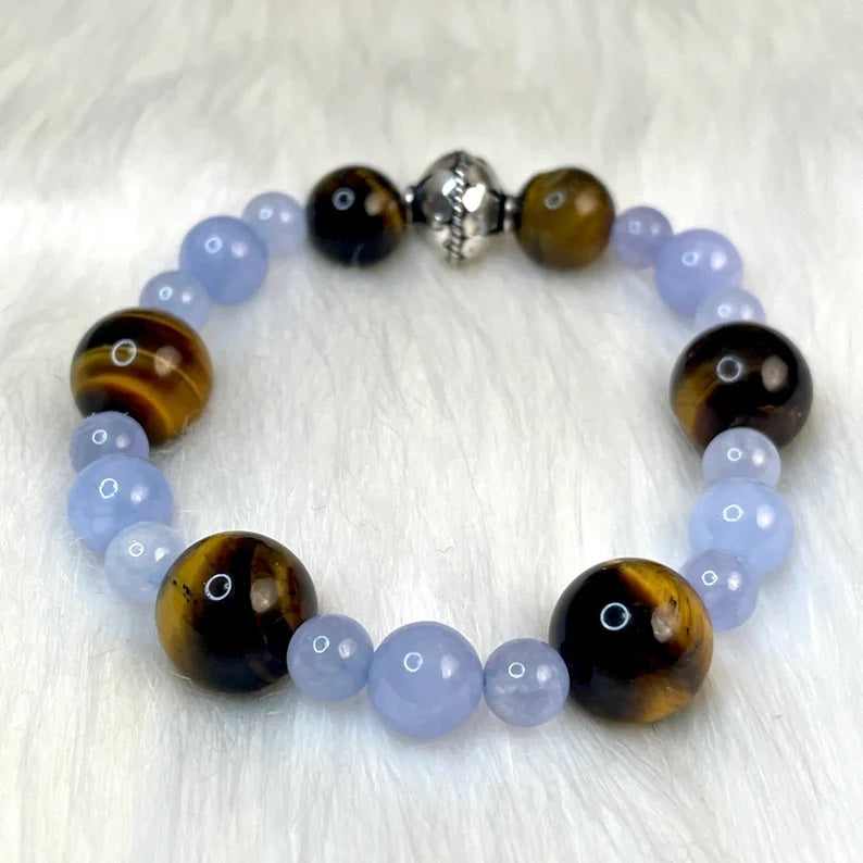 Tiger's Eye Aquamarine Bracelet