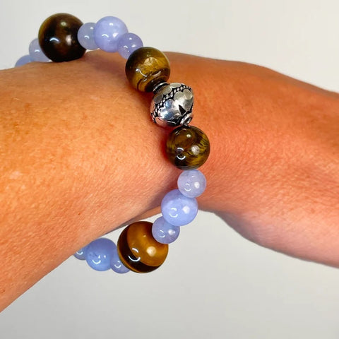 Tiger's Eye Aquamarine Bracelet