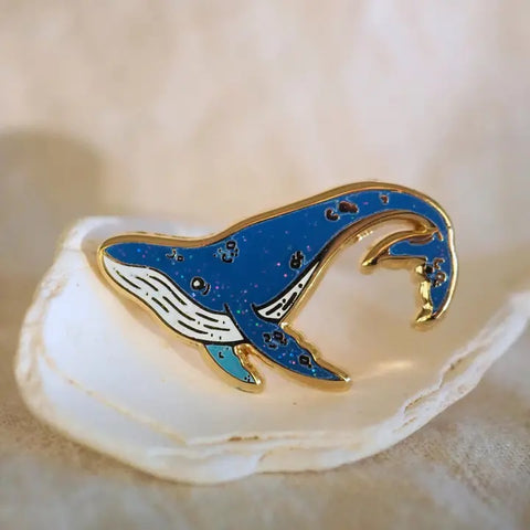 Glow in the Dark Whale Pin