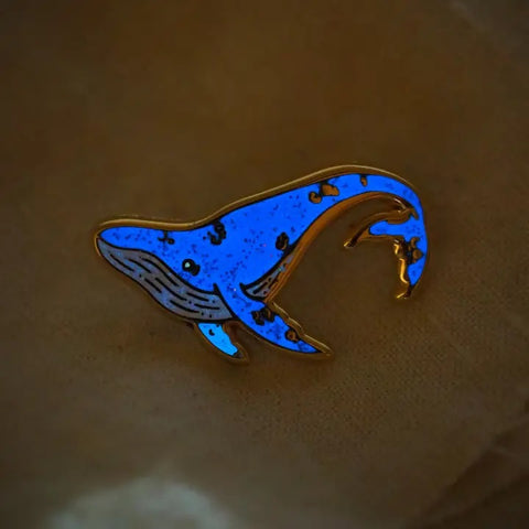 Glow in the Dark Whale Pin