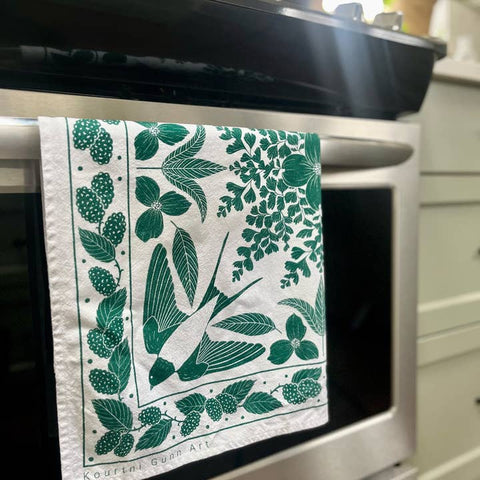 tea towel vancouver bird design kitchen