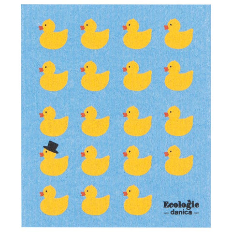 Rubber Duckies Swedish Dishcloth made in Sweden