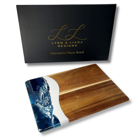 resin accent charcuterie board for hosting