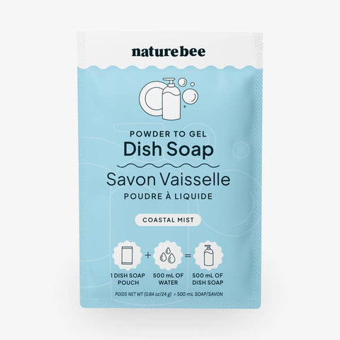 NatureBee dish soap packaging on a white background