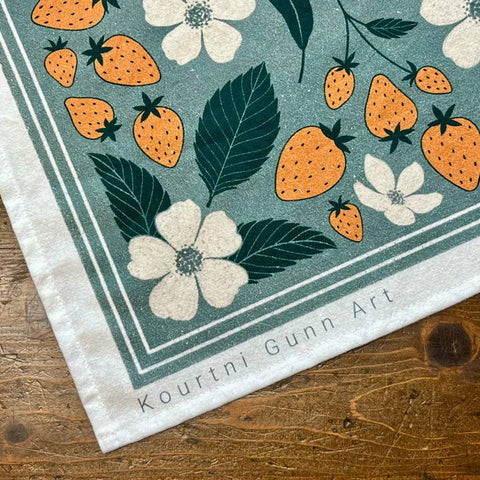 tea towel vancouver fruit floral kitchen decor