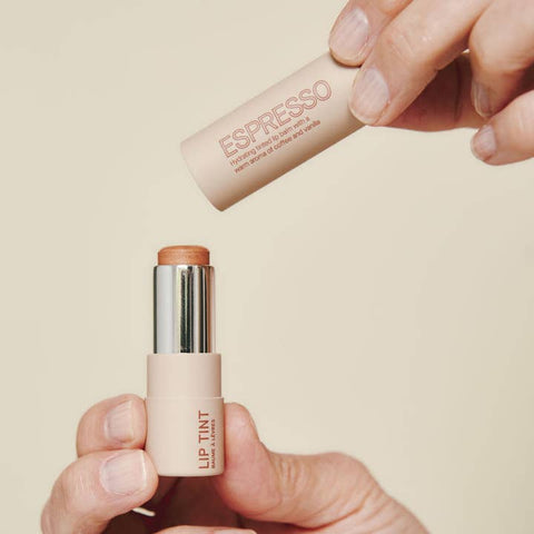 pink house organics espresso lip tint