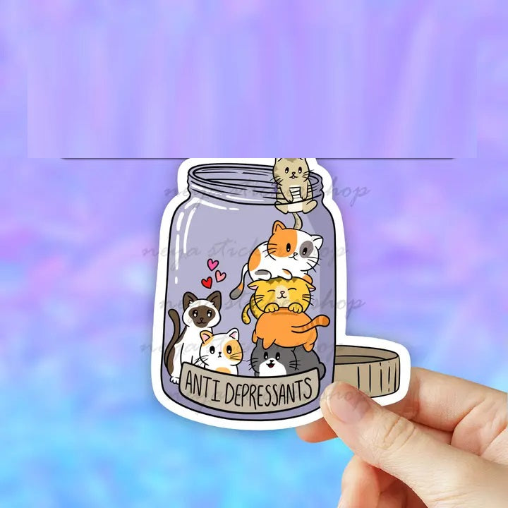 Antidepressant Cats Sticker