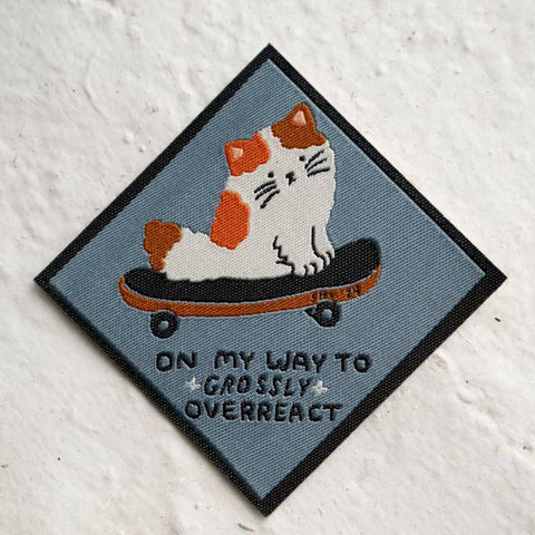 On My Way To Overreact Woven Sticky Patch