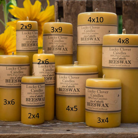 Smooth Pillar Beeswax Candles (Choose Size)