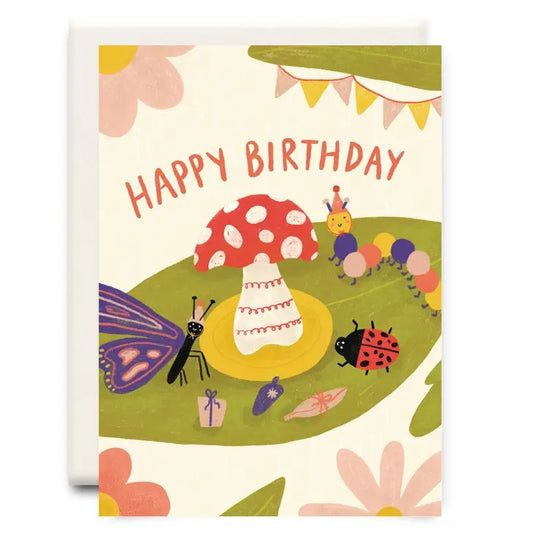 Inkwell Cards - Birthday Mushroom Card