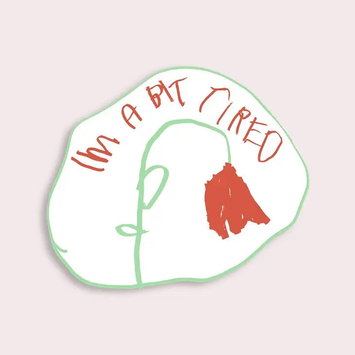 sticker with sad floppy rose