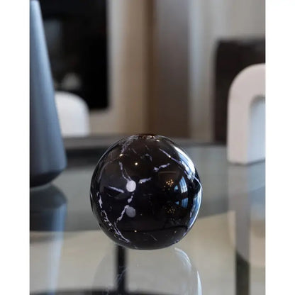 Neva Black Marble Candle Holder