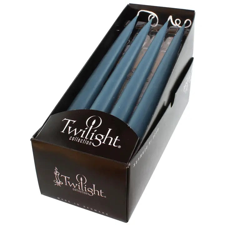 10" Blue Grey Taper Candles