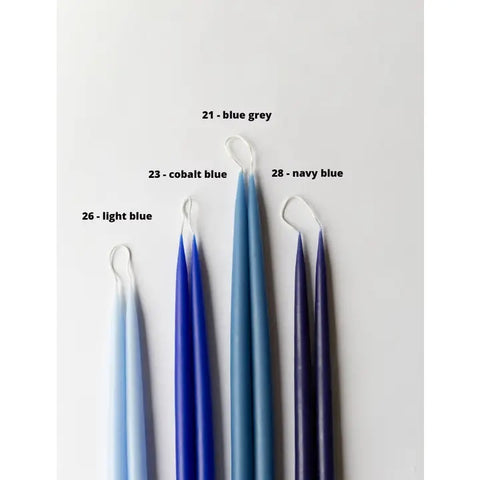 10" Blue Grey Taper Candles