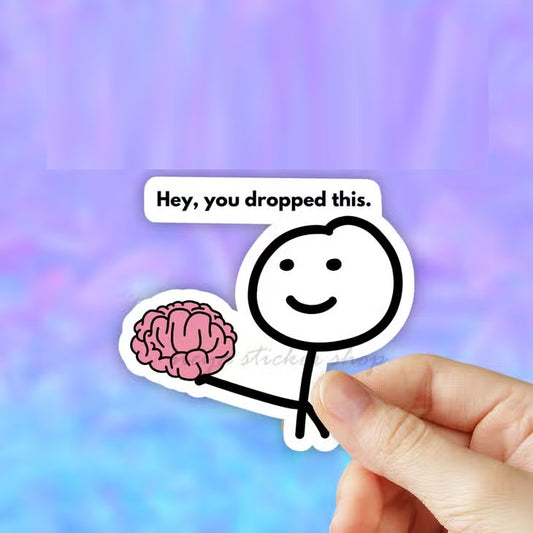 Dropped Brain Sticker