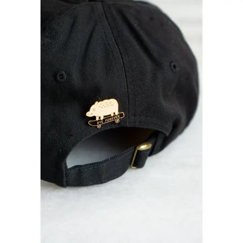 Bye Forever (Boar) Pin on hat