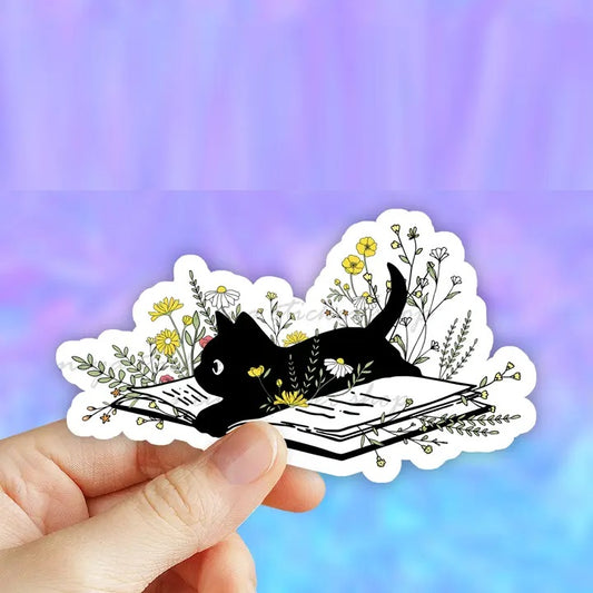 Cat Book Sticker