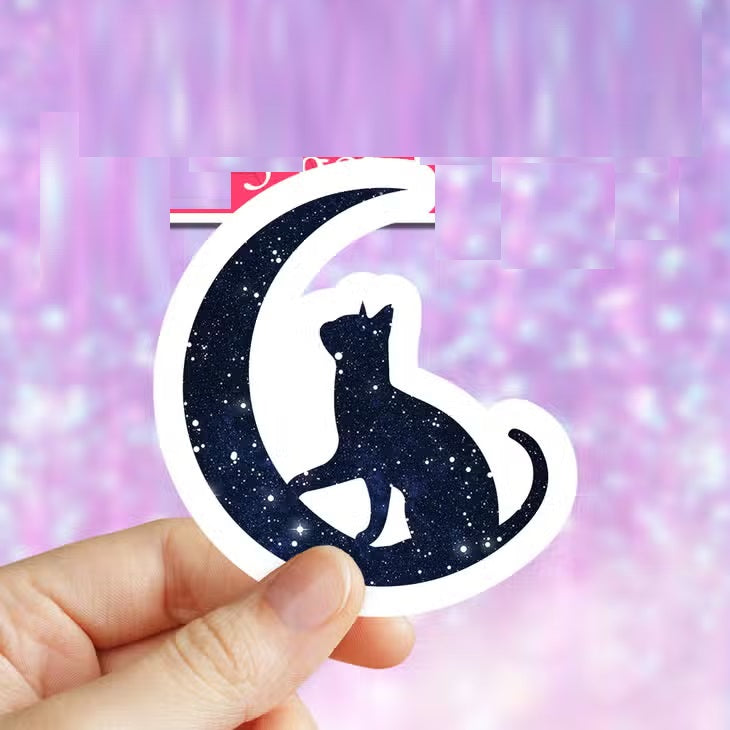 Cat Moon Sticker