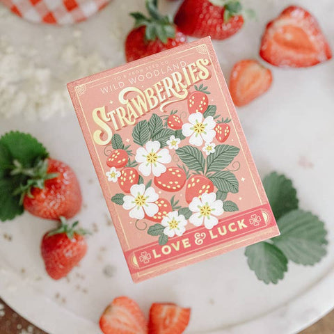 Wild strawberry seeds Canada love and luck seed packet