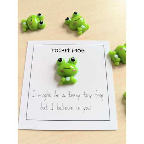 Pocket Frog encouragement card with trinket Canada