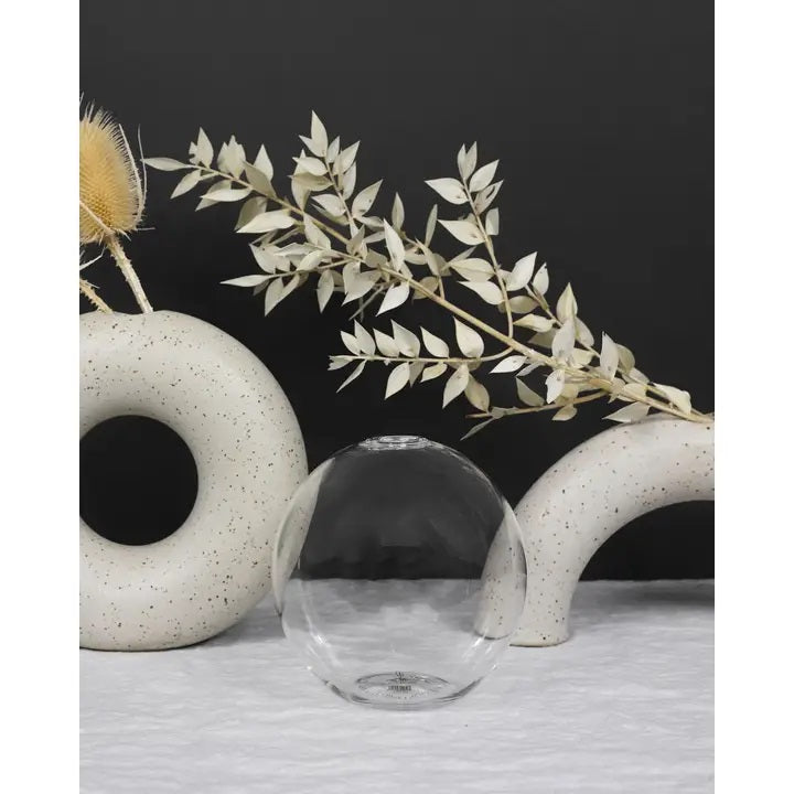 Neva Clear Marble Candle Holder