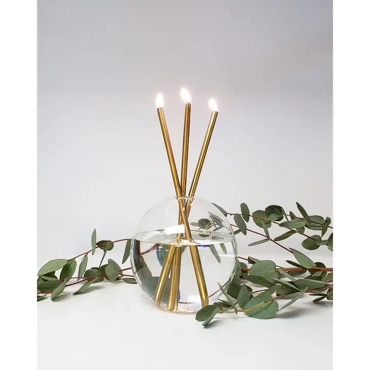 Neva Clear Marble Candle Holder