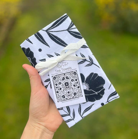 black poppy tea towel kourtni gunn art canada