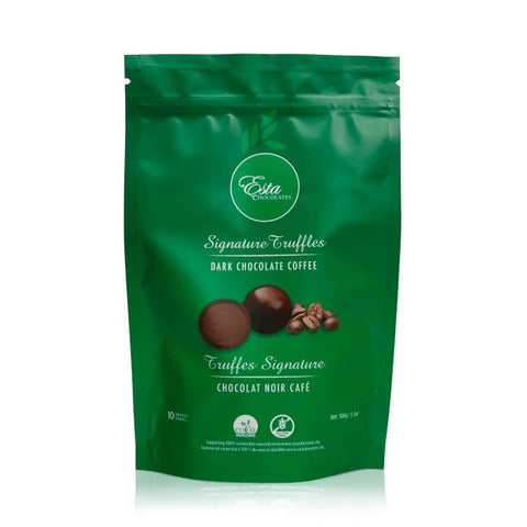 Dark Chocolate Coffee Truffle Pouch - Chocolate - Esta Chocolates