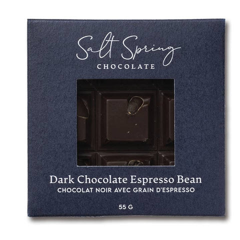 Dark Chocolate Espresso Bean Bar - Chocolate - Salt Spring Chocolate
