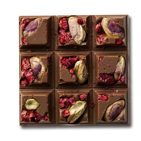 Dark Chocolate Raspberry Pistachio Bar - Chocolate - Salt Spring Chocolate