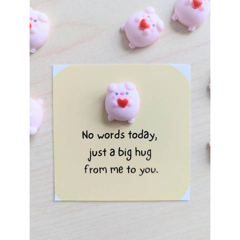 Big Hug tiny card with pig trinket Canada