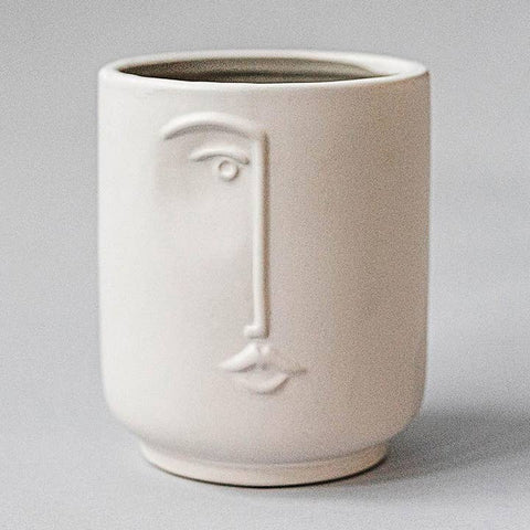 Flower Pot with A Face