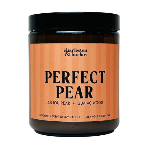 perfect pear soy wax candle charleston & harlow