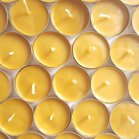 beeswax tealights by eastvan bees