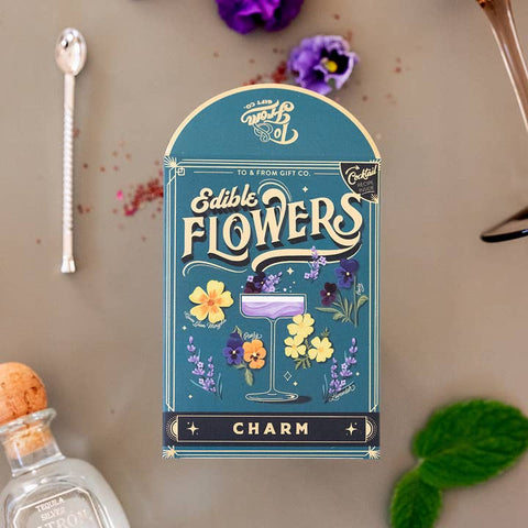Edible Flowers - Seed Packet & Cocktail Recipe (Charm) - Soil - To & From Gift Co.